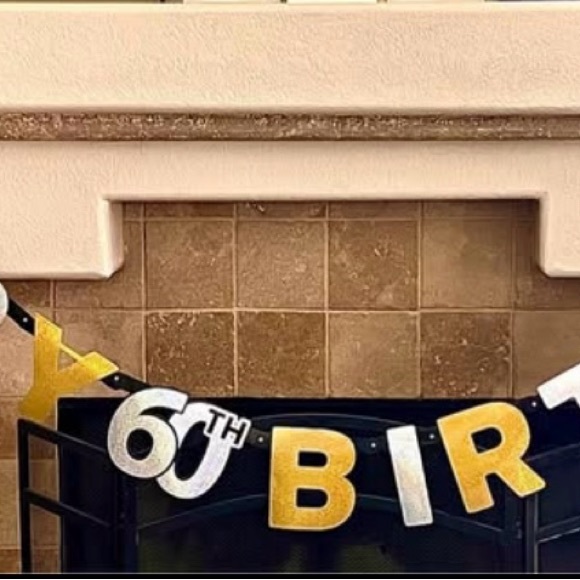 Other - 60TH BIRTHDAY BANNER
Gold and Black with Free 60th Birthday Decorative Confetti